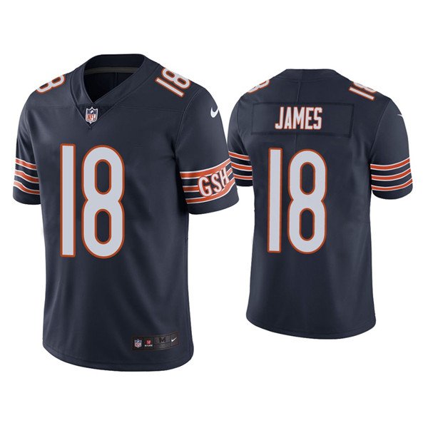 Navy Chicago Bears #18 Jesse James Vapor untouchable Limited Stitched Jersey - CBJ552