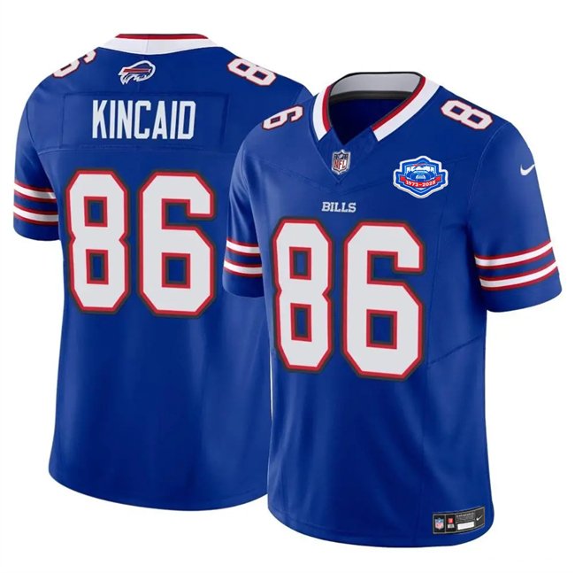 Blue Buffalo Bills #86 Dalton Kincaid 2025 F.U.S.E. With Farewell Patch Vapor Untouchable Limited Stitched Football Jersey - BBN46