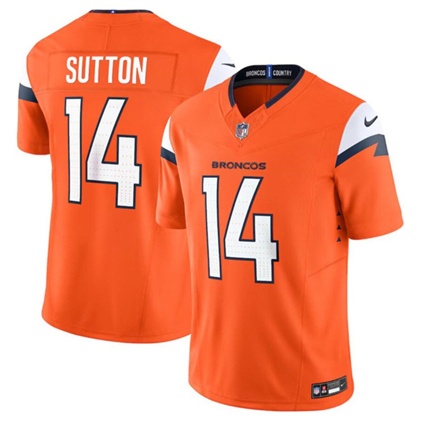 Orange Denver Broncos #14 Courtland Sutton 2024 F.U.S.E. Vapor Limited Stitched Jersey