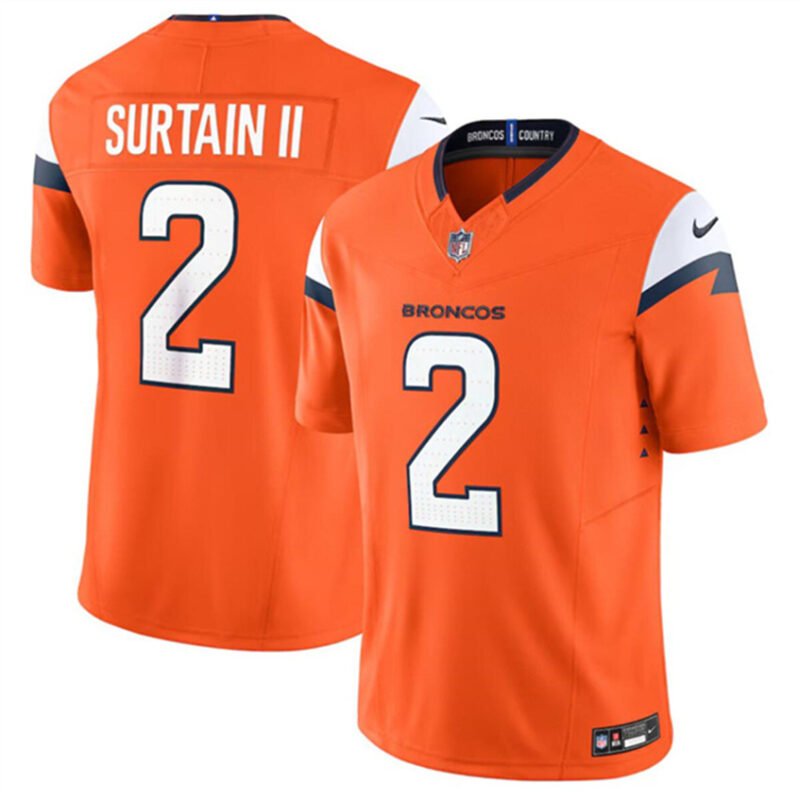 Orange Denver Broncos #2 Pat Surtain II 2024 F.U.S.E. Vapor Limited Stitched Football Jersey