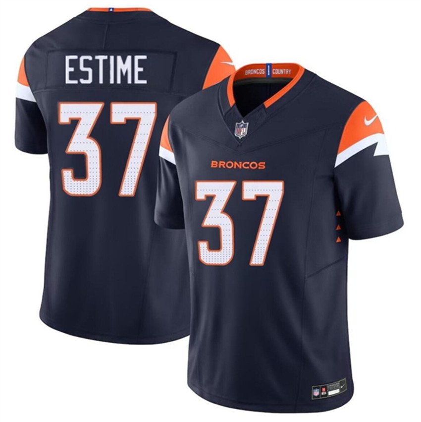 Navy Denver Broncos #37 Audric Estime 2024 F.U.S.E. Alternate Vapor Limited Stitched Football Jersey