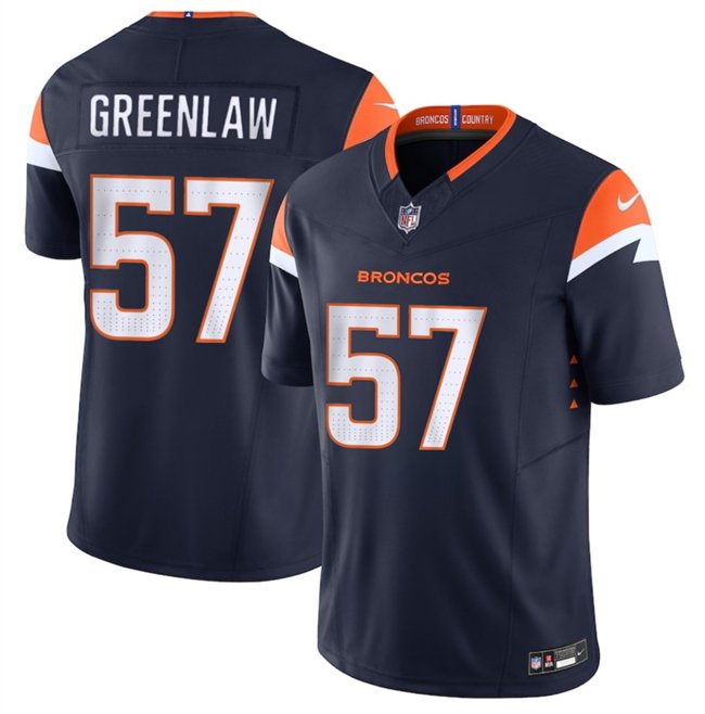 Navy Denver Broncos #57 Dre Greenlaw 2024 F.U.S.E. Alternate Vapor Limited Stitched Football Jersey