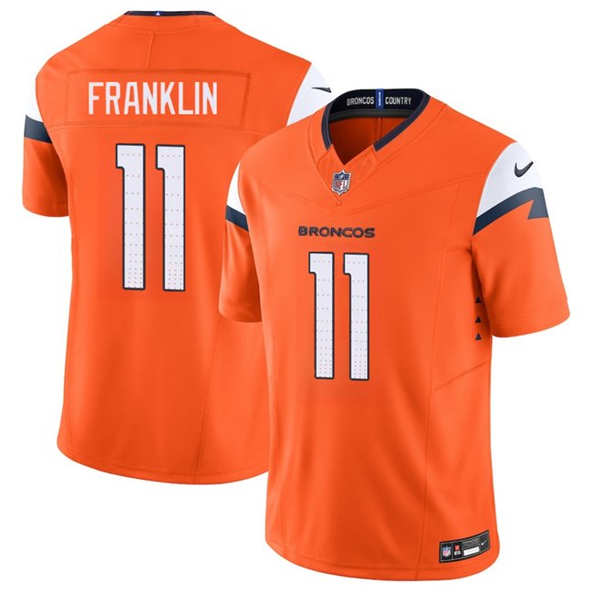 Orange Denver Broncos #11 Troy Franklin 2025 F.U.S.E. Vapor Limited Stitched Football Jersey
