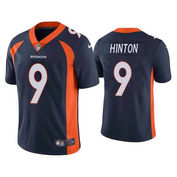 Navy Denver Broncos #9 Kendall Hinton Vapor Untouchable Limited Stitched Jersey