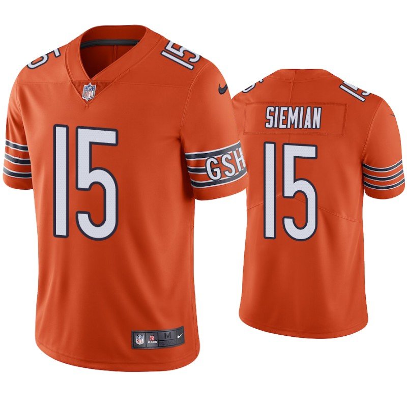 Orange Chicago Bears #15 Trevor Siemian Vapor untouchable Limited Stitched Jersey - CBJ93