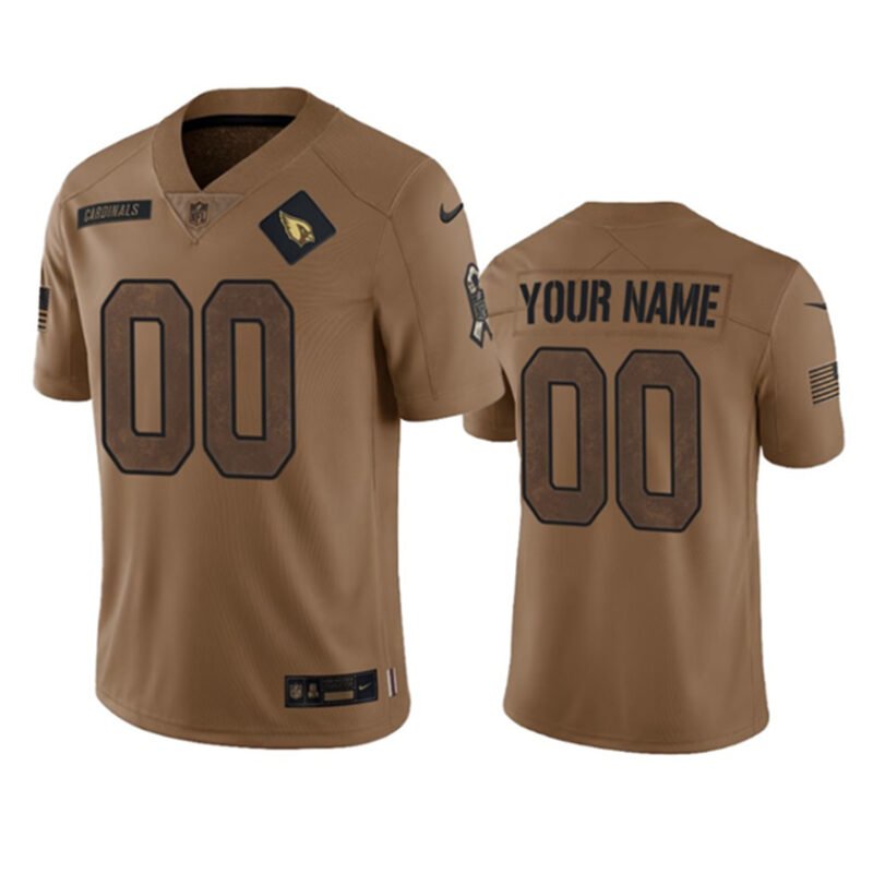 Brown Arizona Cardinals Active Player Custom 2023 Salute To Service Limited Stitched Football Jersey - ACJ183
