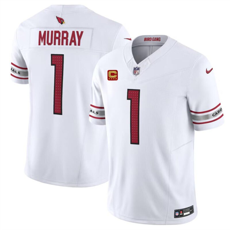 White Arizona Cardinals #1 Kyler Murray 2024 F.U.S.E. With 4-Star C Patch Vapor Untouchable Limited Stitched Football Jersey - ACJ234