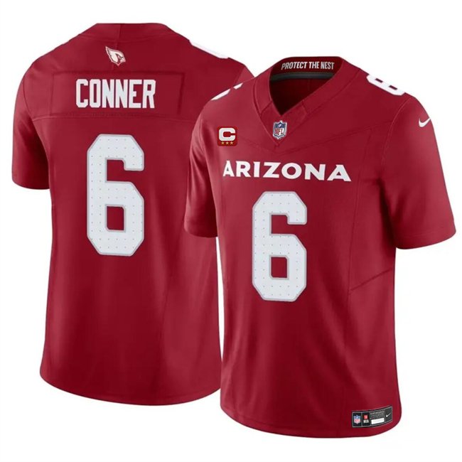 Red Arizona Cardinals #6 James Conner 2024 F.U.S.E. With 3-Star C Patch Vapor Untouchable Limited Stitched Football Jersey - ACJ220
