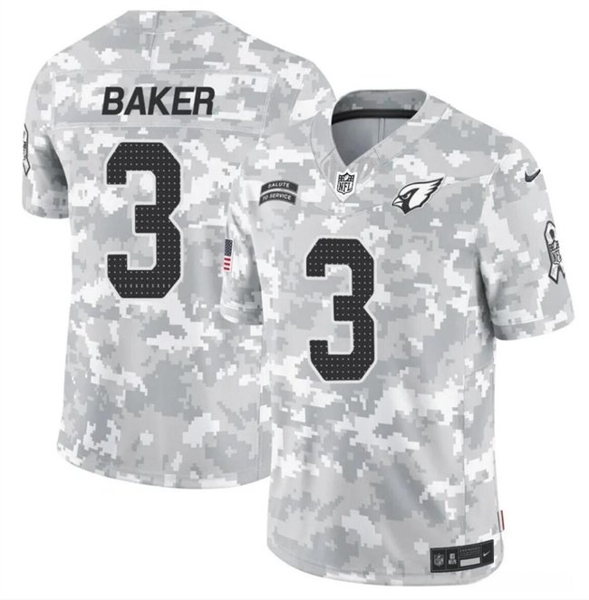 Arctic Camo Arizona Cardinals #3 Budda Baker 2024 F.U.S.E Salute to Service Limited Stitched Football Jersey - ACJ236