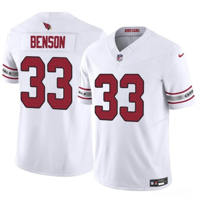 White Arizona Cardinals #33 Trey Benson 2024 F.U.S.E. Vapor Untouchable Limited Stitched Jersey - ACJ191