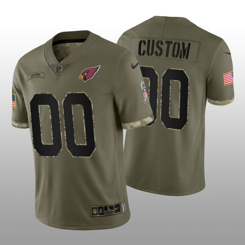 Arizona Cardinals ACTIVE PLAYER Custom Olive 2022 Salute To Service Limited Stitched Jersey - ACJ62