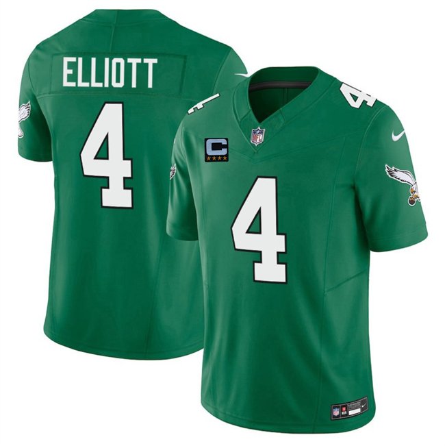 Kelly Green Philadelphia Eagles #4 Jake Elliott 2025 F.U.S.E. With 4-Star C Patch Vapor Untouchable Limited Throwback Stitched Football Jersey - PEL49