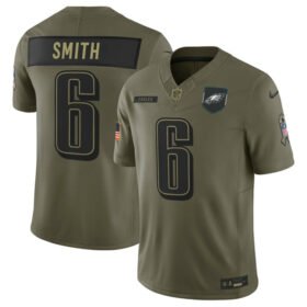 Olive Philadelphia Eagles 2025 F.U.S.E. Salute to Service Limited Stitched Football Jersey - PEL02