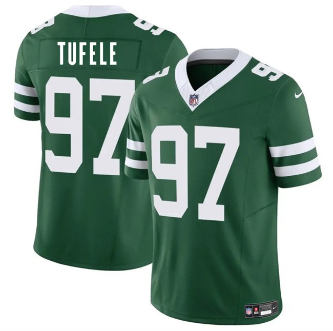 Green New York Jets #97 Jay Tufele 2025 F.U.S.E. Vapor Untouchable Limited Stitched Jersey - NYJ16