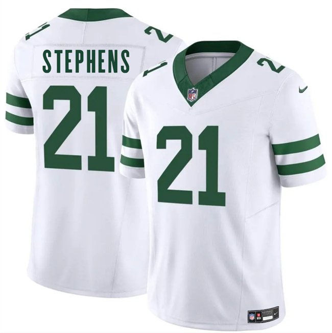 White New York Jets #21 Brandon Stephens 2025 F.U.S.E. Vapor Untouchable Limited Stitched Jersey - NYJ30