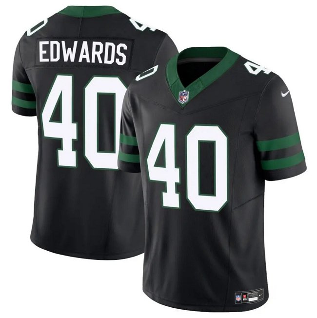 Black New York Jets #40 Donovan Edwards 2025 F.U.S.E. Vapor Untouchable Limited Stitched Jersey - NYJ11