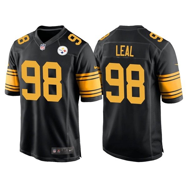 Black Pittsburgh Steelers #98 DeMarvin Leal Color Rush Stitched Jersey - PSJ321