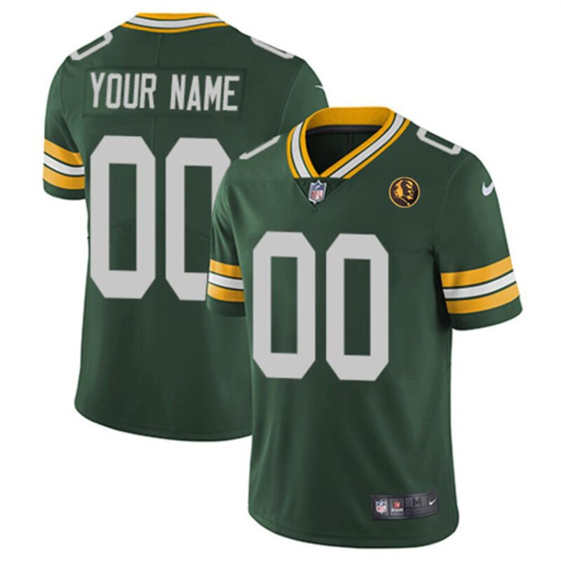 Green Green Bay Packers Active Player Custom With John Madden Patch Vapor Limited Stitched Football Jersey - GBJ348