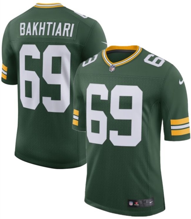 Green Green Bay Packers #69 David Bakhtiari 2025 Vapor Untouchable Limited Stitched Football Jersey - GBJ103