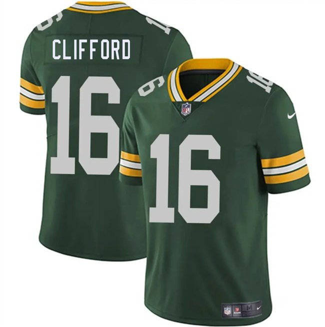 Green Green Bay Packers #16 Sean Clifford 2025 Vapor Untouchable Limited Stitched Jersey - GBJ377