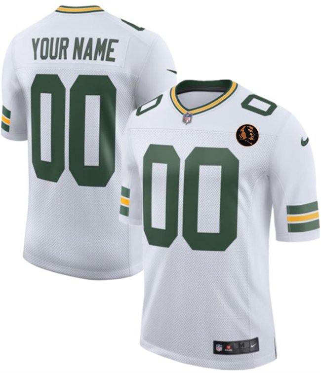 White Green Bay Packers Active Player Custom 2025 With John Madden Patch New Vapor Untouchable Limited Stitched Football Jersey - GBJ16