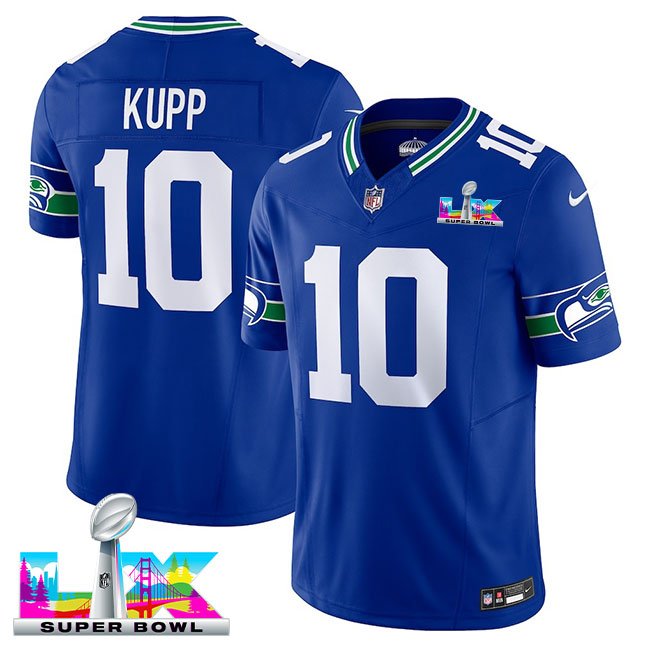 [All Players] Limited Seattle Seahawks Royal Vapor F.U.S.E. Jersey With Super Bowl LX Patch - All Stitched - SSR03