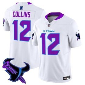 White Houston Texans #12 Nico Collins F.U.S.E. Vapor Limited Stitched Football Jersey - HTJ327