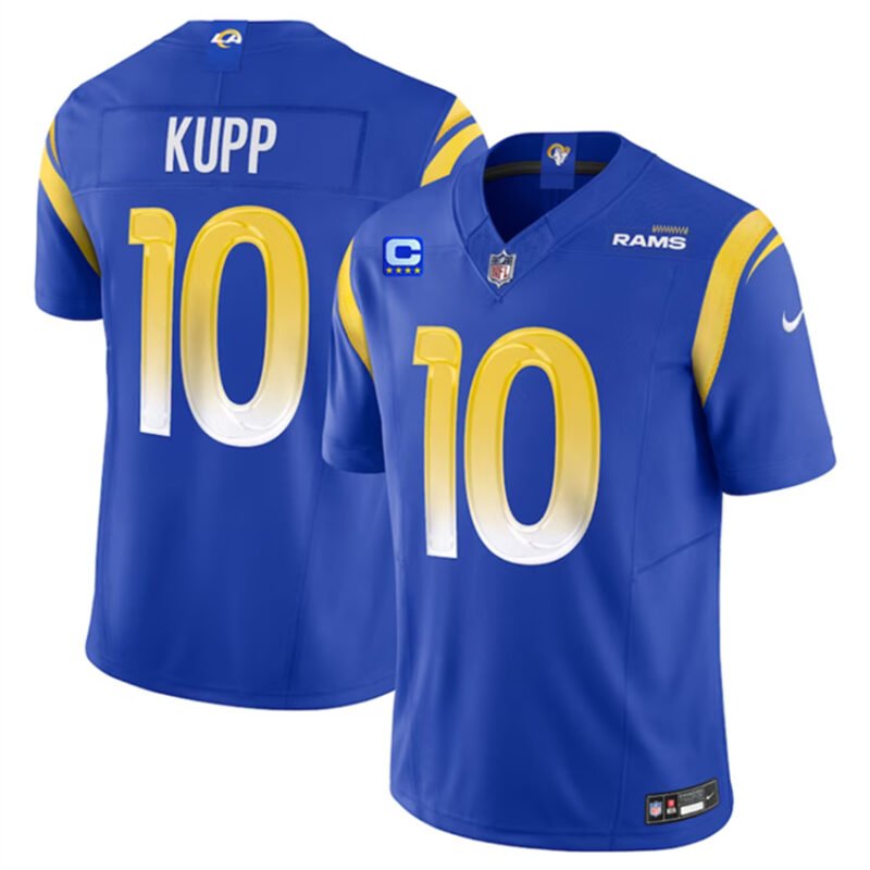 Blue Los Angeles Rams #10 Cooper Kupp 2023 F.U.S.E. With 4-Star C Patch Vapor Untouchable Limited Stitched Football Jersey - LAR10