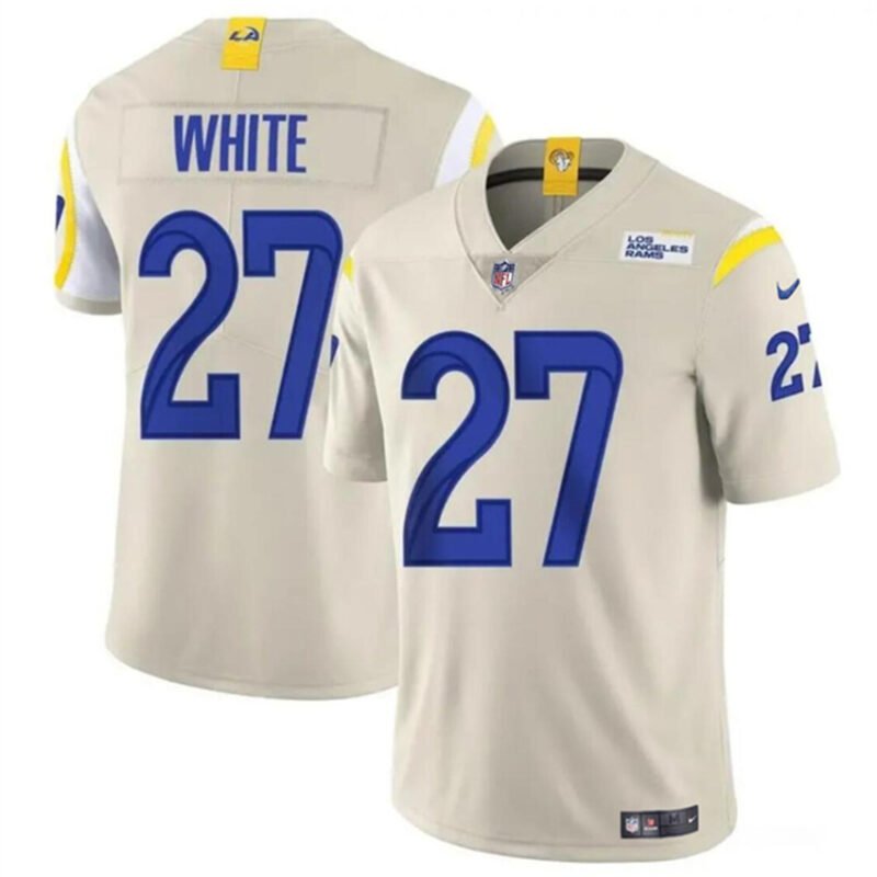 Bone Los Angeles Rams #27 Tre'Davious White Vapor Untouchable Stitched Football Jersey - LAR08