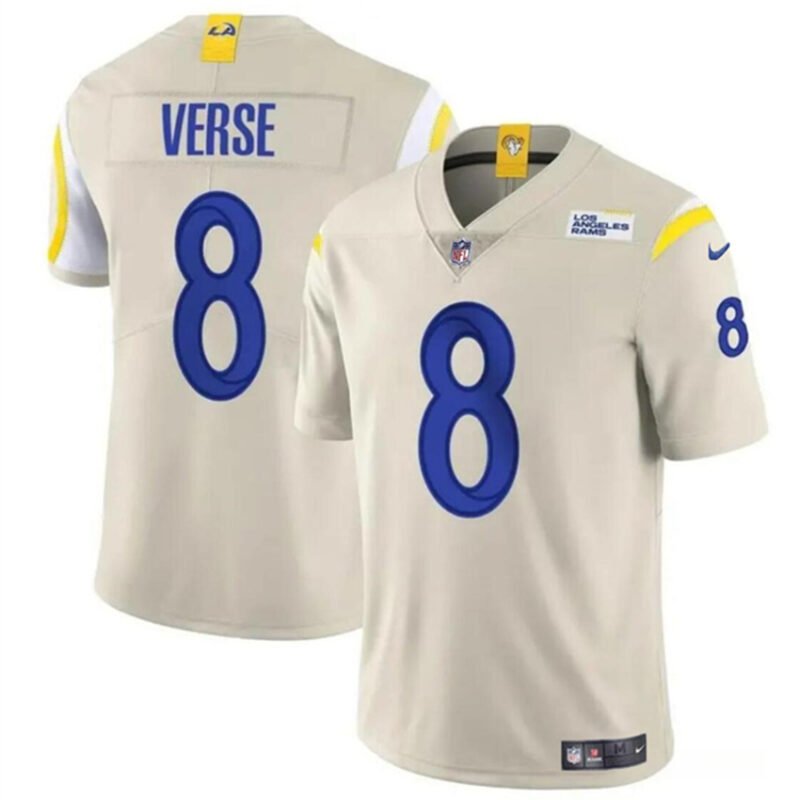 Bone Los Angeles Rams #8 Jared Verse 2024 Draft Vapor Untouchable Stitched Football Jersey - LAR269
