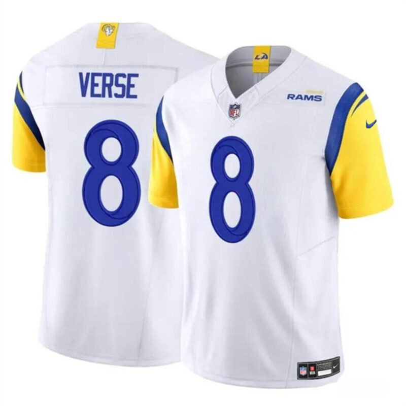 White Los Angeles Rams #8 Jared Verse 2024 Draft F.U.S.E Vapor Untouchable Stitched Football Jersey - LAR130