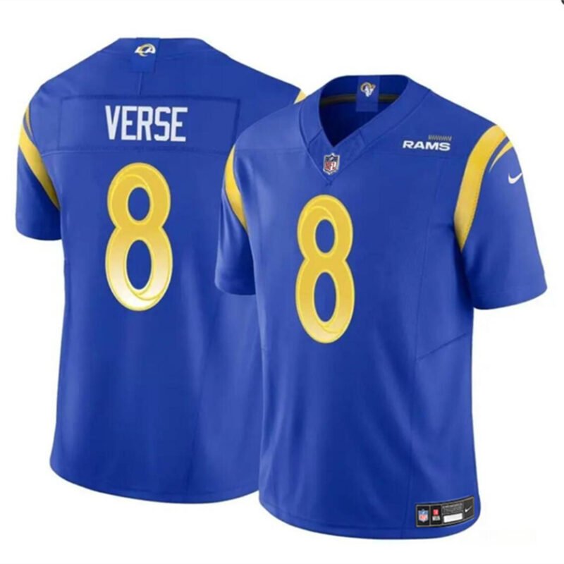 Blue Los Angeles Rams #8 Jared Verse 2024 Draft F.U.S.E Vapor Untouchable Stitched Football Jersey - LAR420