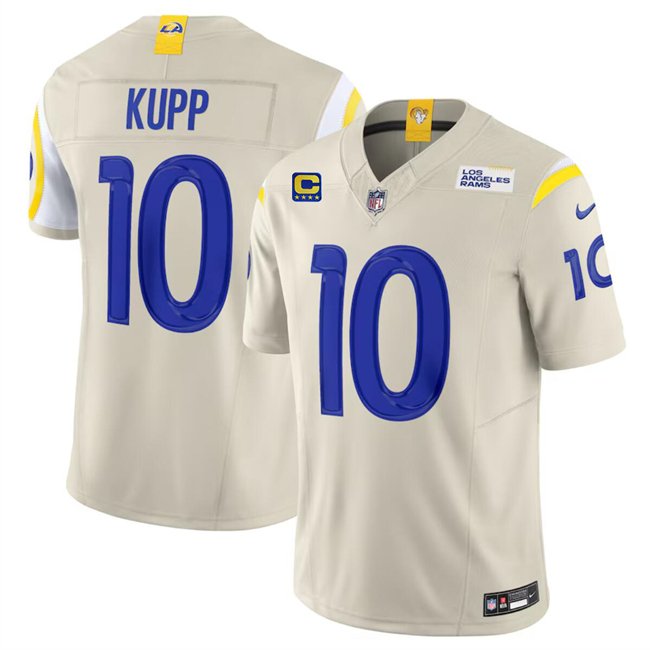 Bone Los Angeles Rams #10 Cooper Kupp 2024 F.U.S.E With 4-Star C Patch Vapor Limited Stitched Jersey - LAR59