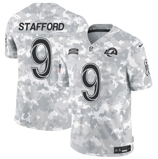 Arctic Camo Los Angeles Rams #9 Matthew Stafford 2024 F.U.S.E Salute to Service Limited Stitched Football Jersey - LAR431