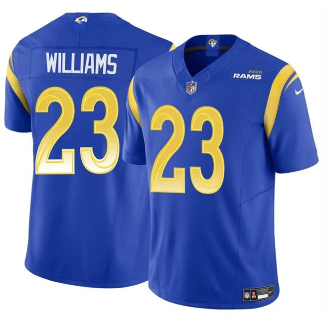 Blue Los Angeles Rams #23 Kyren Williams 2024 Vapor Untouchable Stitched Football Jersey - LAR519