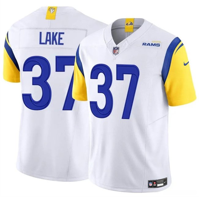 White Los Angeles Rams #37 Quentin Lake 2025 F.U.S.E. Vapor Untouchable Stitched Football Jersey - LAR137