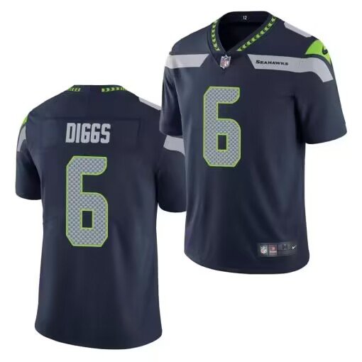 Navy Seattle Seahawks #6 Quandre Diggs Vapor Untouchable Limited Stitched Jersey