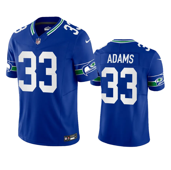 Royal Seattle Seahawks #33 Jamal Adams 2023 F.U.S.E. Vapor Limited Throwback Stitched Jersey
