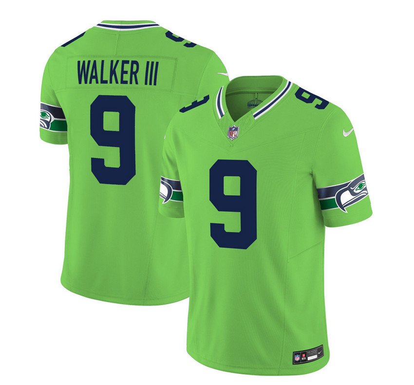 Green Seattle Seahawks #9 Kenneth Walker III 2023 F.U.S.E. Limited Stitched Football Jersey