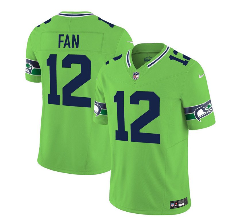 Green Seattle Seahawks #12 Fan 2023 F.U.S.E. Limited Stitched Football Jersey - SSR119