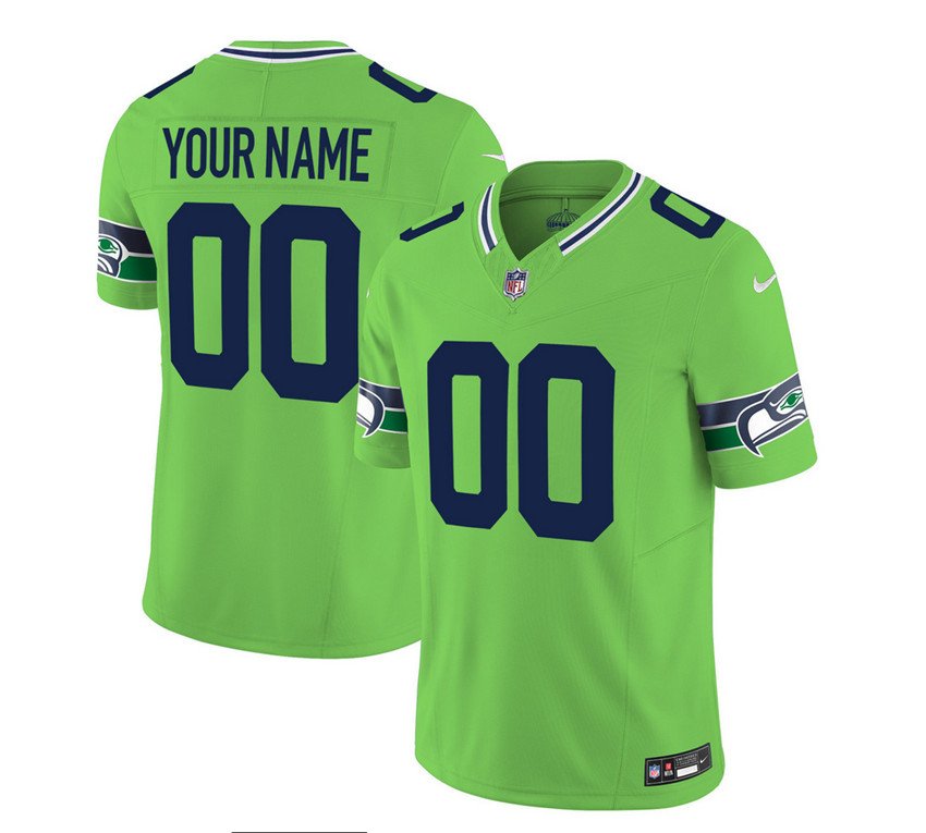Green Seattle Seahawks Active Player Custom 2023 F.U.S.E. Limited Stitched Football Jersey