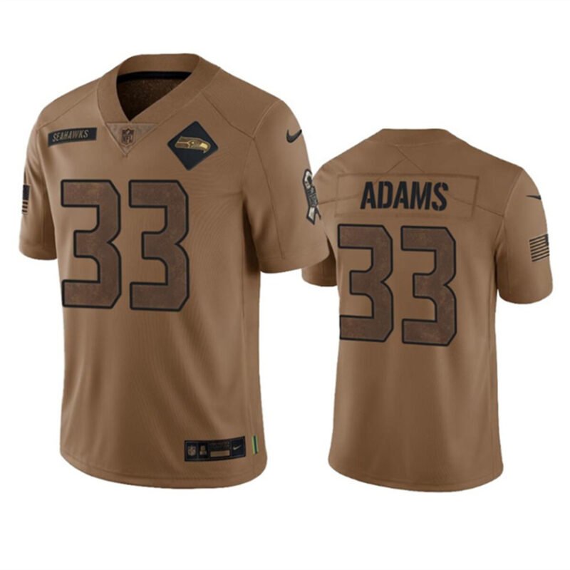 Brown Seattle Seahawks #33 Jamal Adams 2023 Salute To Service Limited Stitched Football Jersey