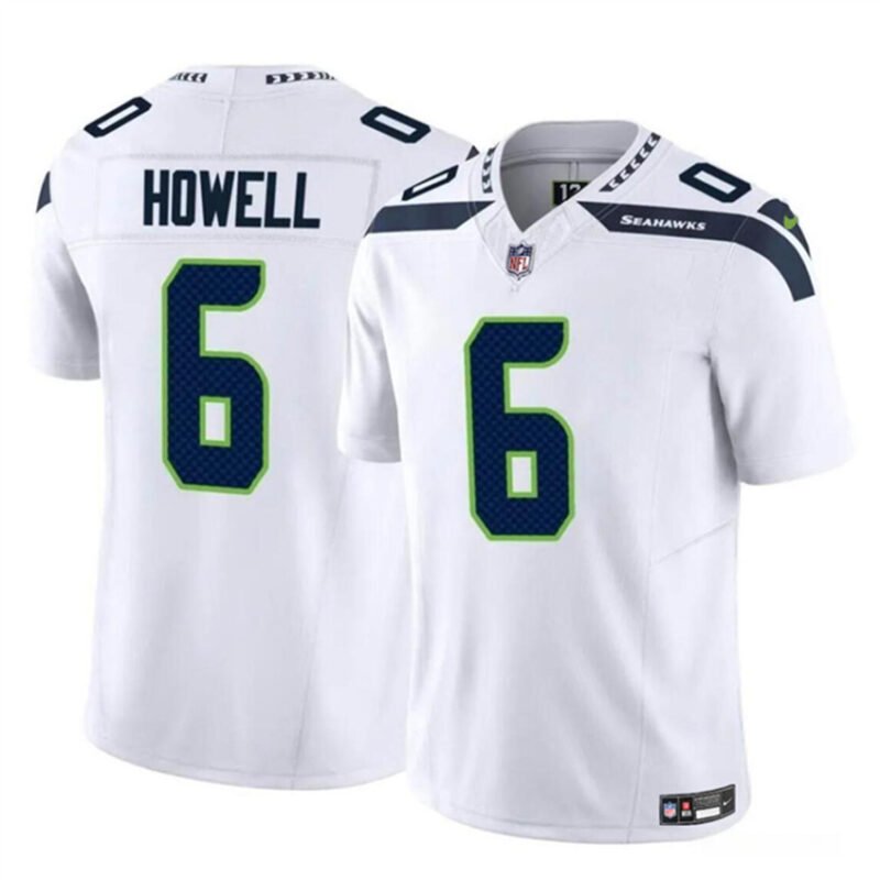 White Seattle Seahawks #6 Sam Howell 2023 F.U.S.E. Vapor Limited Stitched Football Jersey