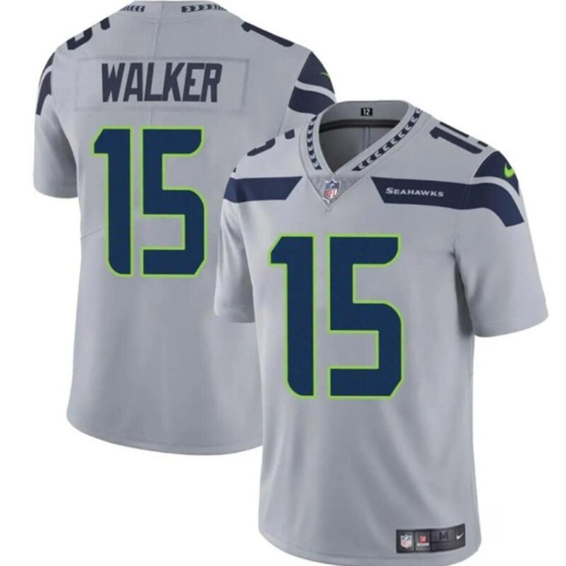 Grey Seattle Seahawks #15 P.J. Walker Vapor Limited Stitched Football Jersey