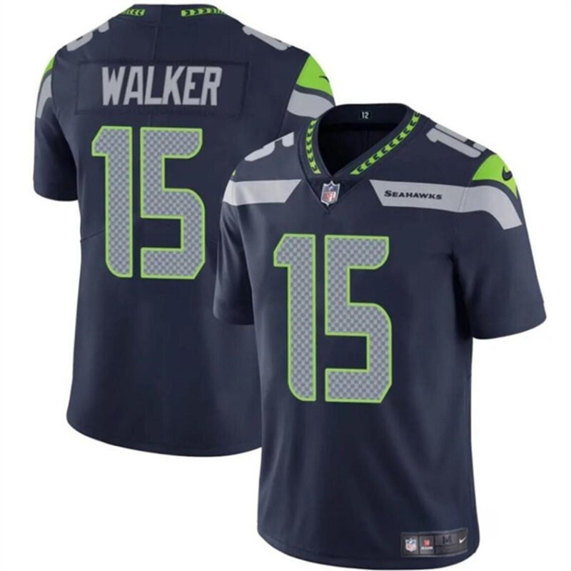 Navy Seattle Seahawks #15 P.J. Walker Vapor Limited Stitched Football Jersey