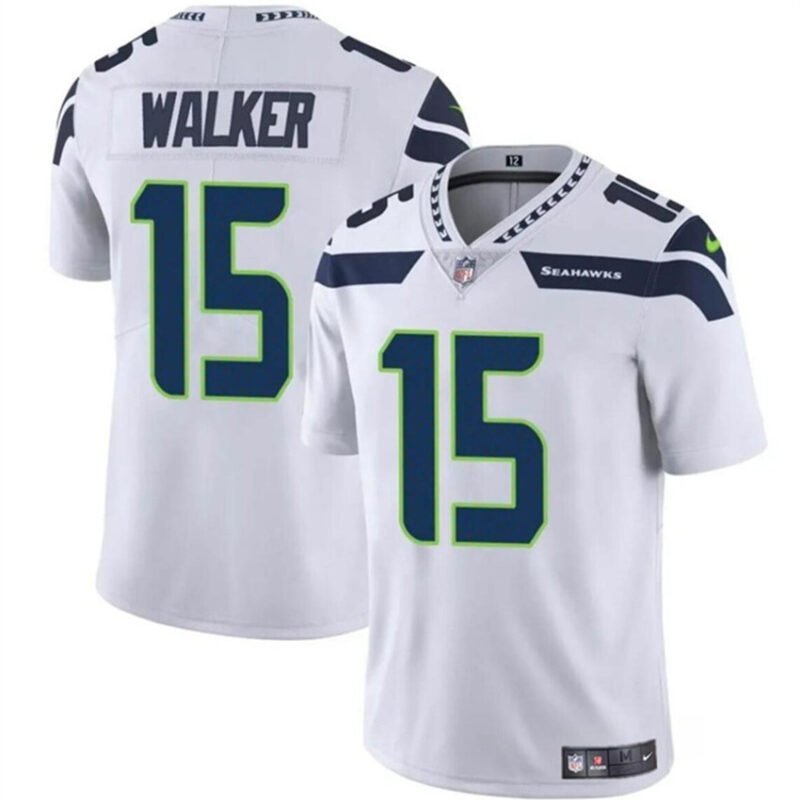 White Seattle Seahawks #15 P.J. Walker Vapor Limited Stitched Football Jersey
