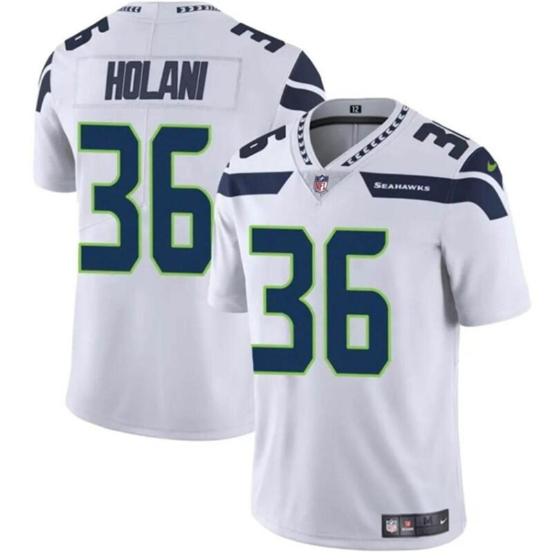 White Seattle Seahawks #36 George Holani Vapor Limited Stitched Football Jersey