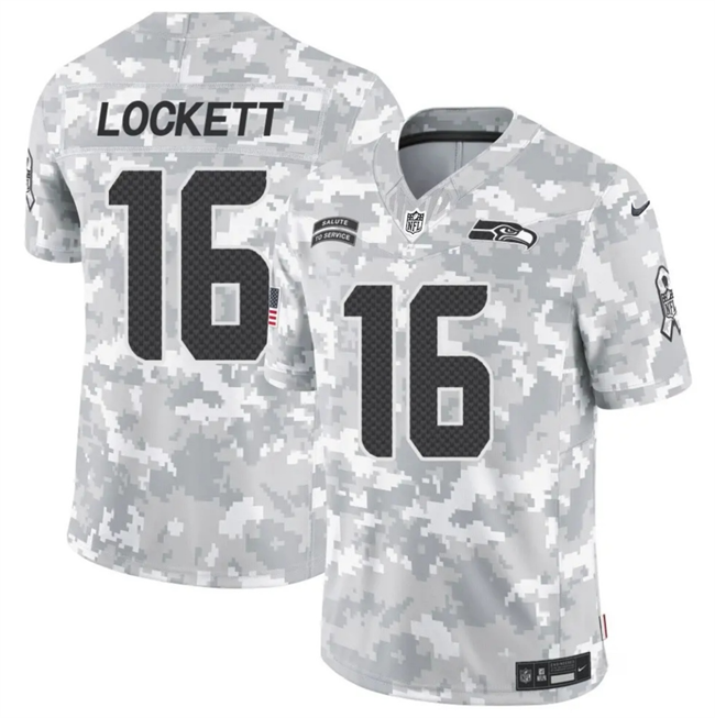 Arctic Camo Seattle Seahawks #16 Tyler Lockett 2024 F.U.S.E Salute to Service Limited Stitched Football Jersey