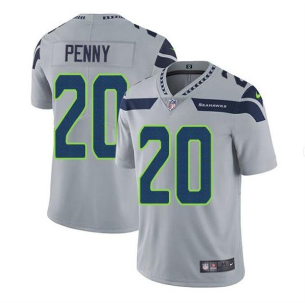 Grey Seattle Seahawks #20 Rashaad Penny Vapor Untouchable Limited Stitched Jersey