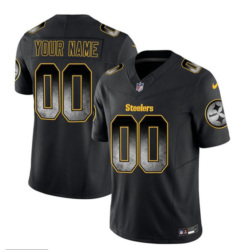 Black Pittsburgh Steelers Active Player Custom 2023 F.U.S.E. Smoke Vapor Untouchable Limited Stitched Jersey - PSJ615